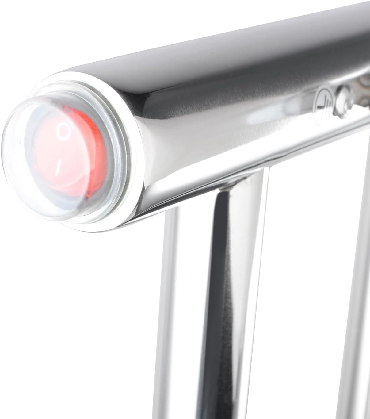 Bathroom Heated Towel Rail 6 Bars Round Stainless Steel Electric Heated Towel Energy-Saving Heated Towel Rack Holder Wall Mounted 70W SAA Certificate (Chrome)