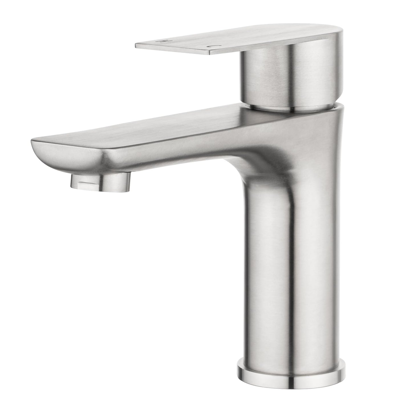 ACA International WELS Bathroom Basin Mixer Tap Laundry Vanity Counter Top Faucet, Single Handle Bathroom Taps with Aerator, Ceramic Disc Cartridge(Matte Black)