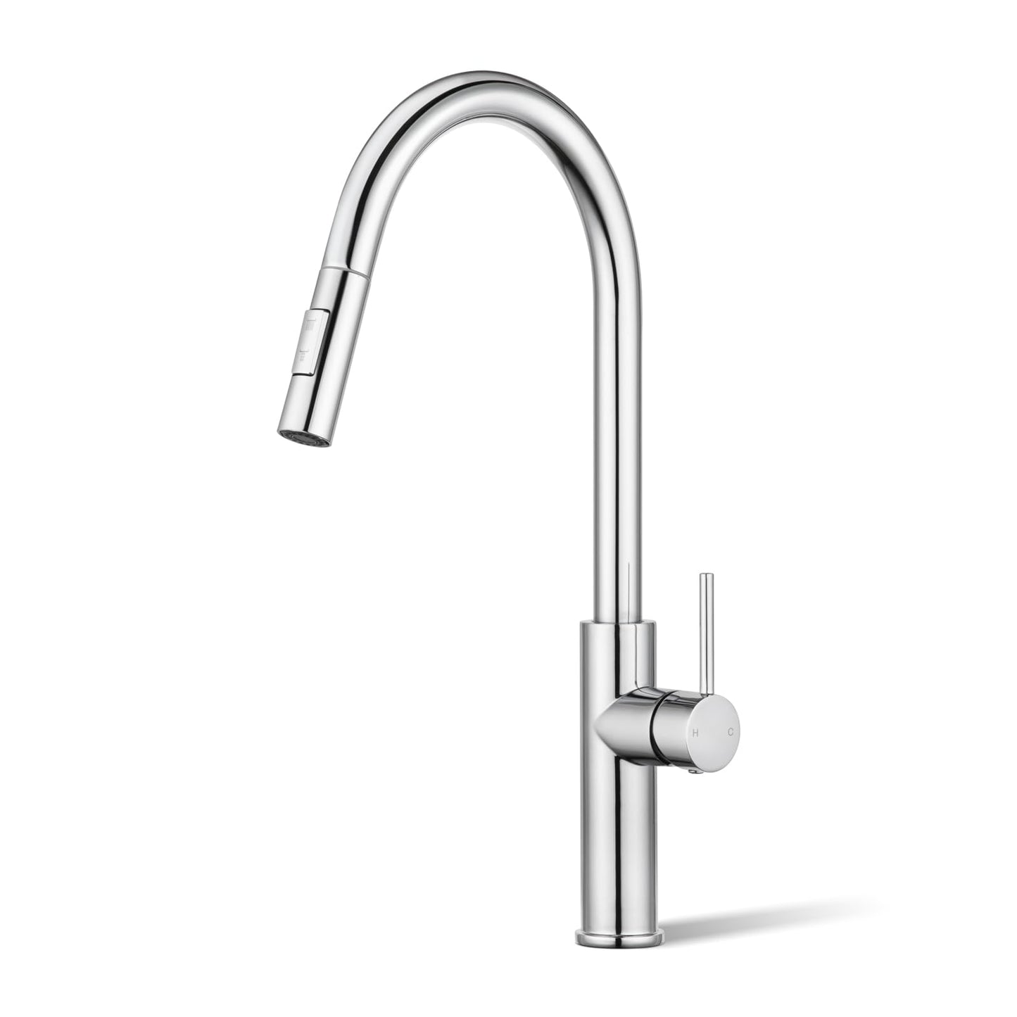 ACA International 2 Mode Pull Out Kitchen Tap Swivel Gooseneck Laundry Sink Taps Faucet WELS Kitchen Mixer Tap(Brushed Yellow Gold)