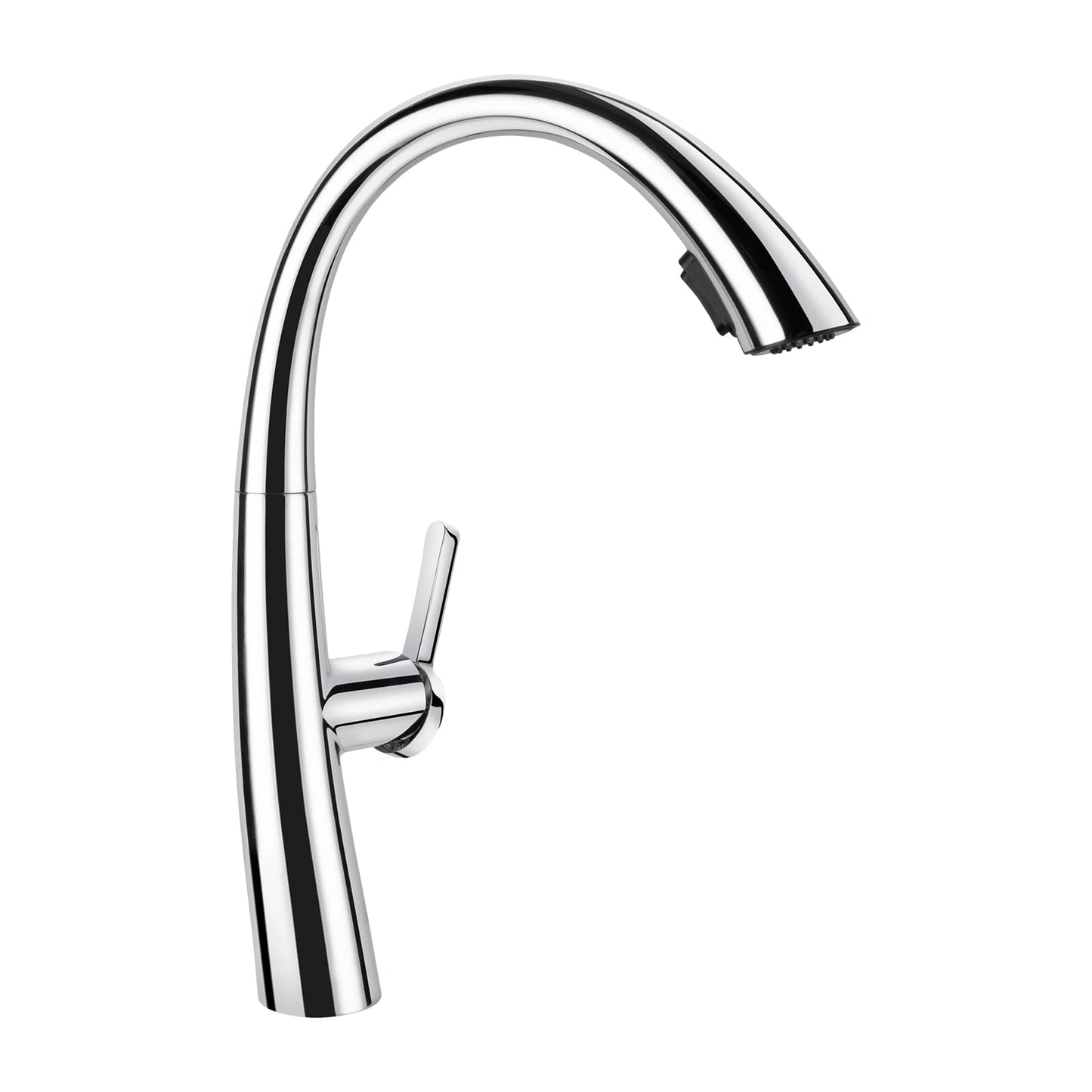 ACA International WELS Kitchen Mixer Tap High-Arc Kitchen Tap 2-Mode Spray Pull Out Kitchen Sink Taps Solid Brass (Brushed Gold)