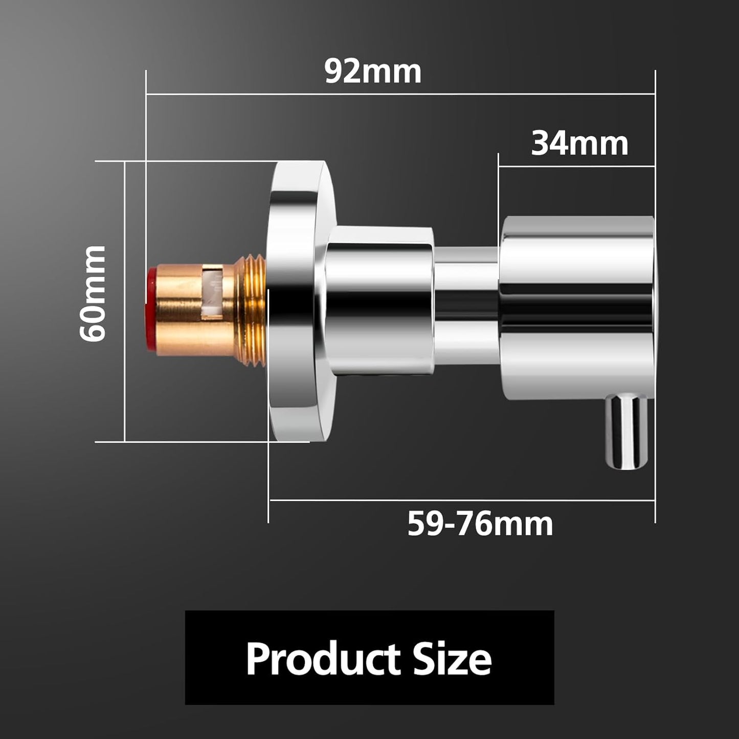 ACA International Watermark 1/4 Turn Shower Mixer Taps Wall Mounted Twin Hand Levers Hot Cold Shower Bath Tub Spa Basin Spout Solid Brass (Polished Chrome)