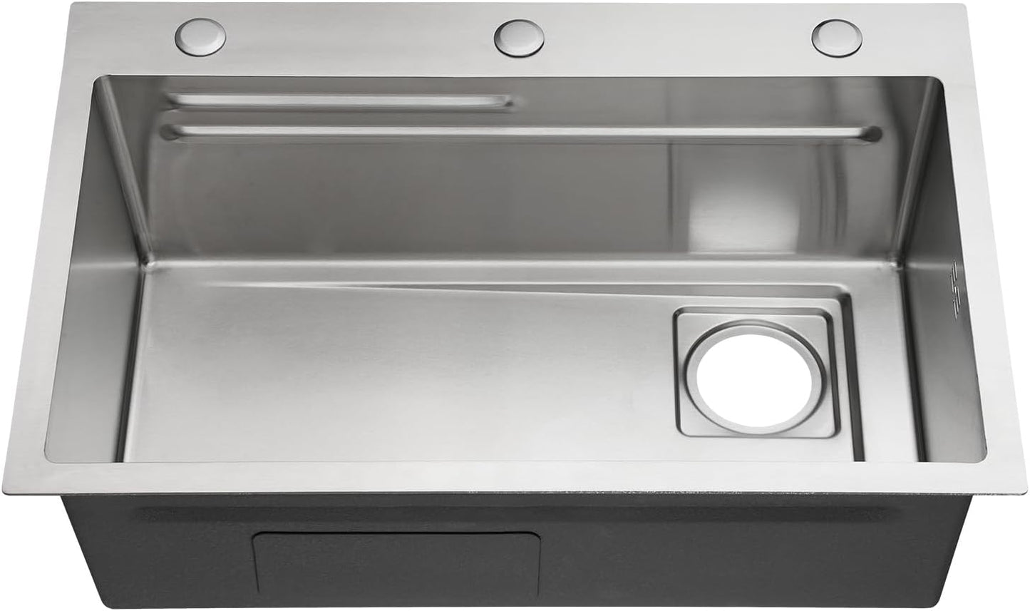 ACA International Brushed Gold Kitchen Sink Basin 304 Stainless Steel Under/Top/Flush Mount Double Bowl Sinks (680x400x225mm Satin Brush)