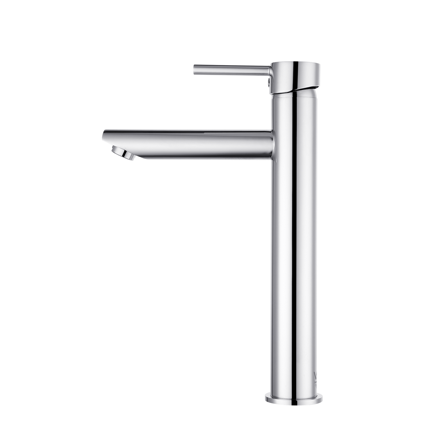 ACA International Tall Bathroom Tap Basin Mixer Tap Round Bathroom Sink Tap Faucet Solid Brass(Matt Black)