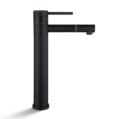 ACA International WELS Bathroom Basin Mixer Tap Round Classic Laundry Vanity Sink Taps (Black)