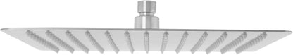 ACA International 12'' Rain High Pressure Shower Head Square Stainless Steel Large Rainfall Overhead 300mm Metal Ultra Thin WELS (Chrome)