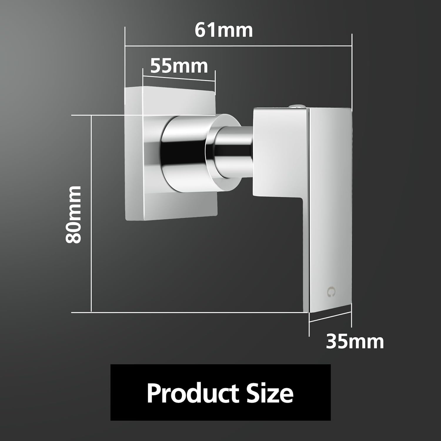 ACA International Square Bathroom Tap Set, 1/4 Turn Basin & Shower Mixer Tap with Twin Lever Handles, Wall Mounted Design in Polished Finish, Brass Construction with Watermark Certification (Chrome)