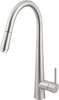 ACA International Kitchen Tap Pull Out Metal Spray Head Kitchen Mixer Tap, 360° Swivel Faucet Taps Kitchen Laundry Sink Tap Solid Brass WELS(Brushed Chrome)