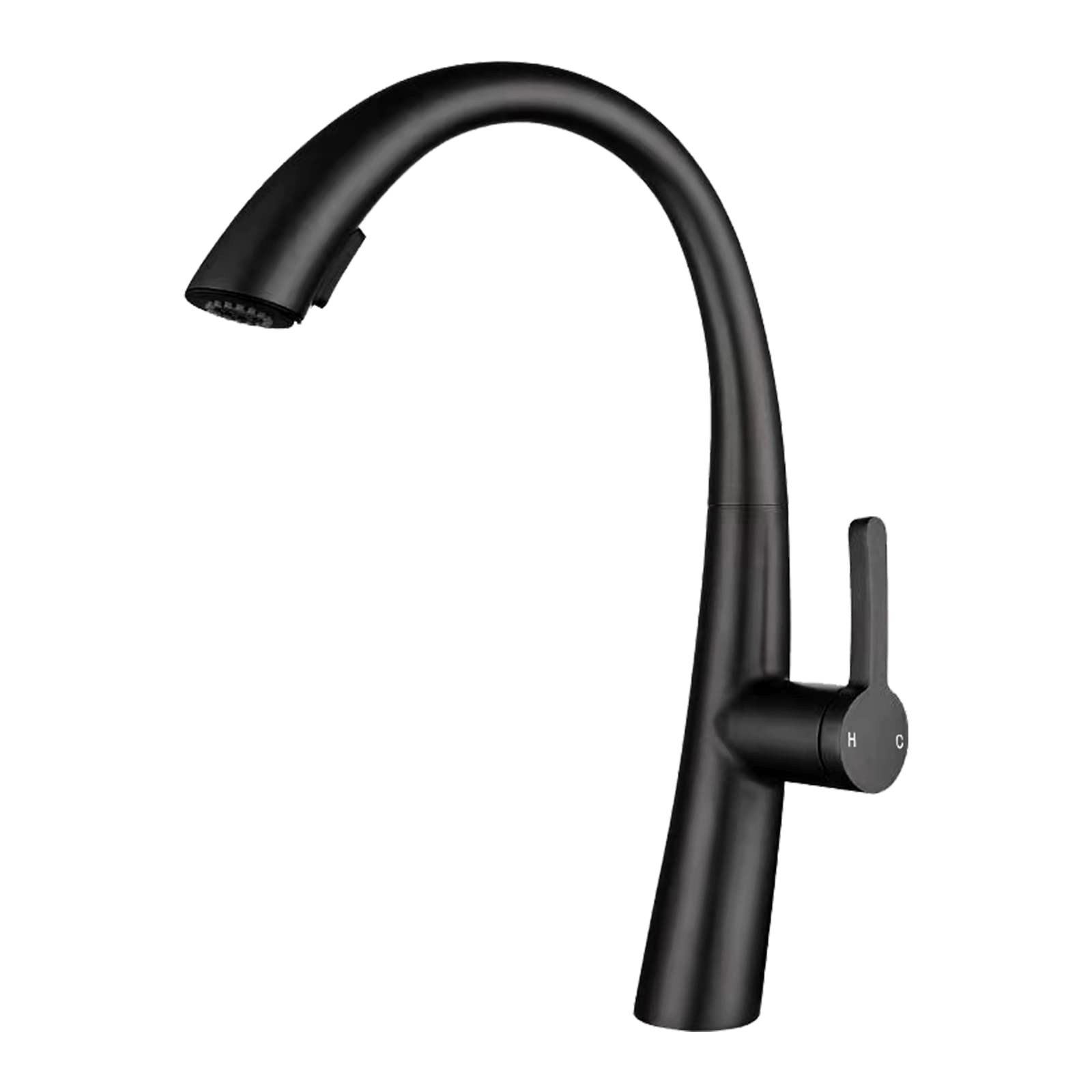 ACA International WELS Kitchen Mixer Tap High-Arc Kitchen Tap 2-Mode Spray Pull Out Kitchen Sink Taps Solid Brass (Brushed Gold)