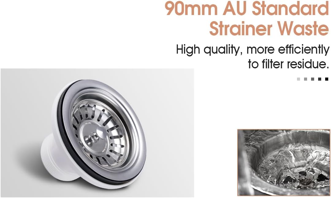 ACA International Granite Double Bowl Kitchen Sink 710x450mm (Granite Black 422x422x203mm)