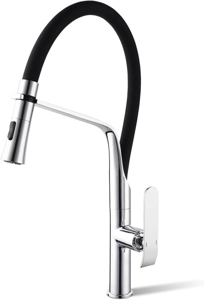 ACA International WELS Kitchen Mixer Tap Pull Dwon Kitchen Tap 2-Mode Spray Head 360° Swivel Kitchen Sink Taps Faucet(Chrome)