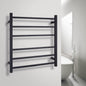 ACA Trading SAA Bathroom Heated Towel Rack,4 Rungs Square Electric Heated Towel Rail,Wall Mounted Towel Warmer Dryer,Stainless Steel Clothes Towel Drying Heater,Waterproof IP55 &SAA Apporved(Silver)