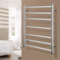 Bathroom Heated Towel Rail 6 Bars Round Stainless Steel Electric Heated Towel Energy-Saving Heated Towel Rack Holder Wall Mounted 70W SAA Certificate (Chrome)