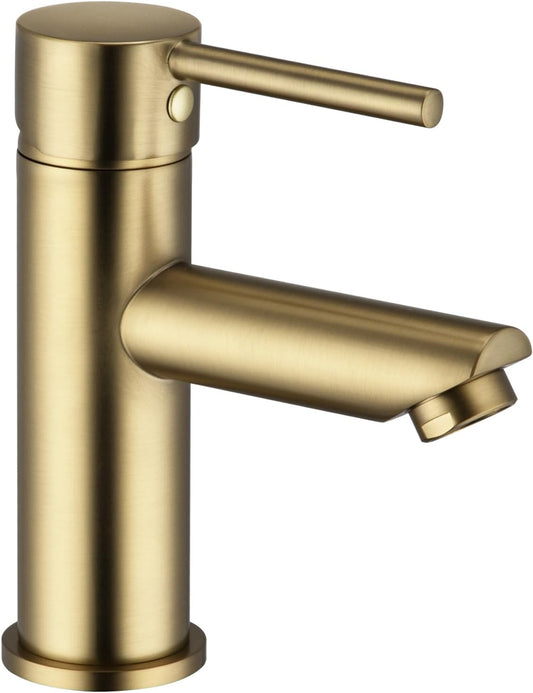 ACA International WELS Bathroom Tap, Bathroom Basin Mixer Tap Vanity Sink Basin Tap Faucet(Brushed Yellow Gold)
