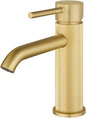 WELS Bathroom Tap, Bathroom Mixer tap Rounded Bathroon Sink Tap Basin Tap Vanity Tap Faucet Solid Brass Brushed Gold