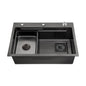 ACA International Brushed Gold Kitchen Sink Basin 304 Stainless Steel Under/Top/Flush Mount Double Bowl Sinks (680x400x225mm Satin Brush)