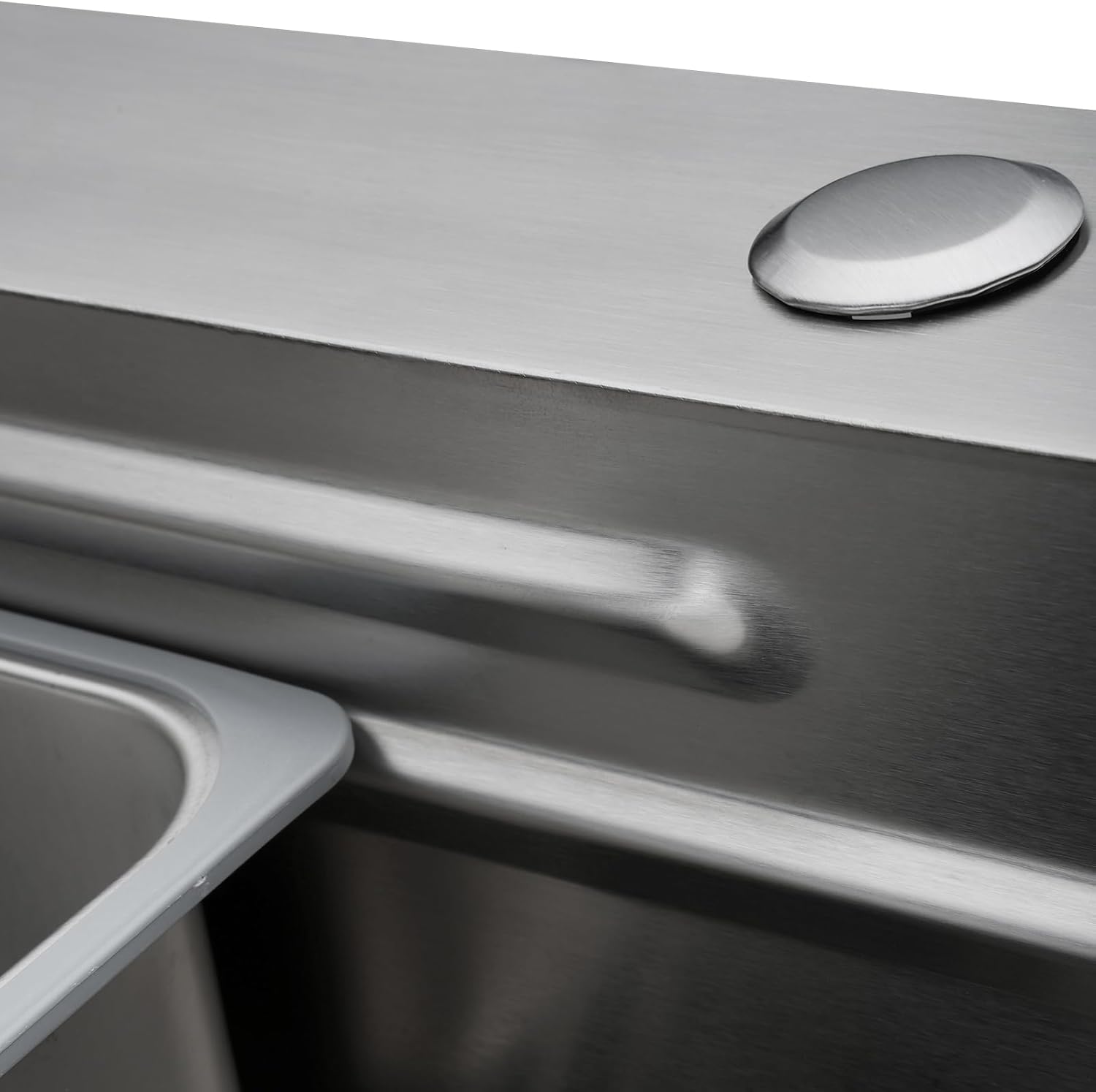 ACA International Brushed Gold Kitchen Sink Basin 304 Stainless Steel Under/Top/Flush Mount Double Bowl Sinks (680x400x225mm Satin Brush)