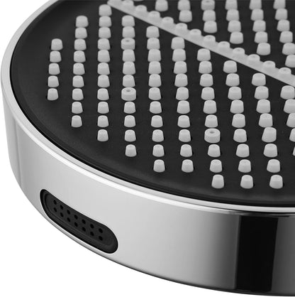 ACA International 4 Functions Handheld Shower Head, Round 6-Inch Handheld Showerheads with Fliter, Rain Massage Mist Power Wash Spary Shower for Bathroom, WELS Approved (Chrome)