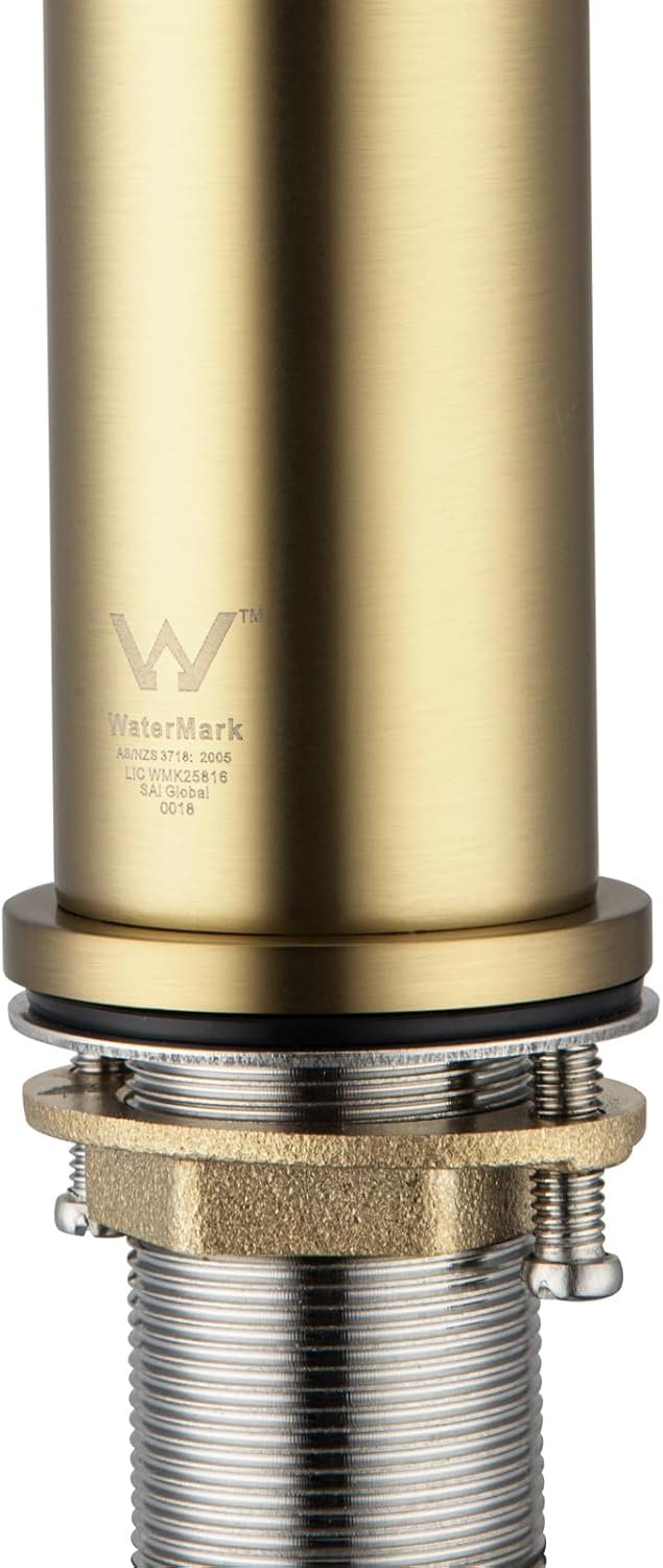 ACA International WELS Bathroom Tap, Bathroom Basin Mixer Tap Vanity Sink Basin Tap Faucet(Brushed Yellow Gold)