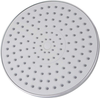 ACA International WELS Luxury Rain Shower Head High Pressure Adjustable 8 Inch Round Rainfall Shower Overhead ABS Plastic (Chrome)