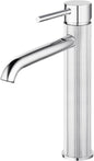ACA International WELS Bathroom Basin Mixer Tap,High-Arc Counter Top Bathroom Taps,Single Handle Knurled Bathroom Faucet(Chrome)