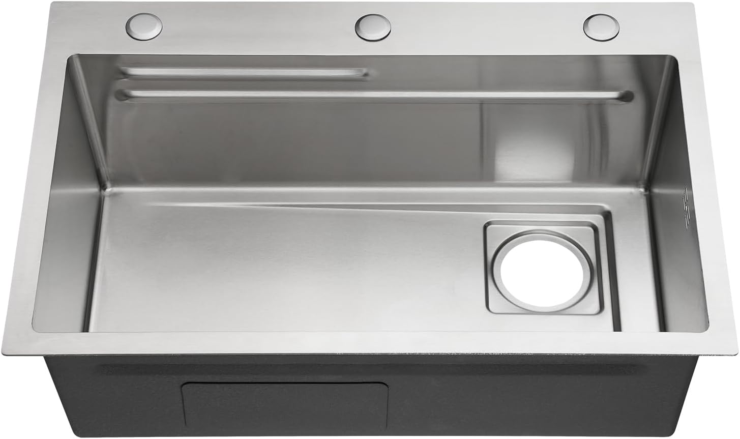 ACA International Brushed Gold Kitchen Sink Basin 304 Stainless Steel Under/Top/Flush Mount Double Bowl Sinks (680x400x225mm Satin Brush)