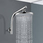 ACA International 8'' High Pressure Round Rain Shower Head Set Wall Mounted Shower Head Gooseneck Shower Arm Set Bathroom 304 Stainless Steel WELS (Polished Chrome)