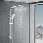 ACA International 12" Ultrathin Rainfall High Pressure Shower Head Square Shower Rail Set 3-Mode Handheld Shower Set Rail Diverter (Black)