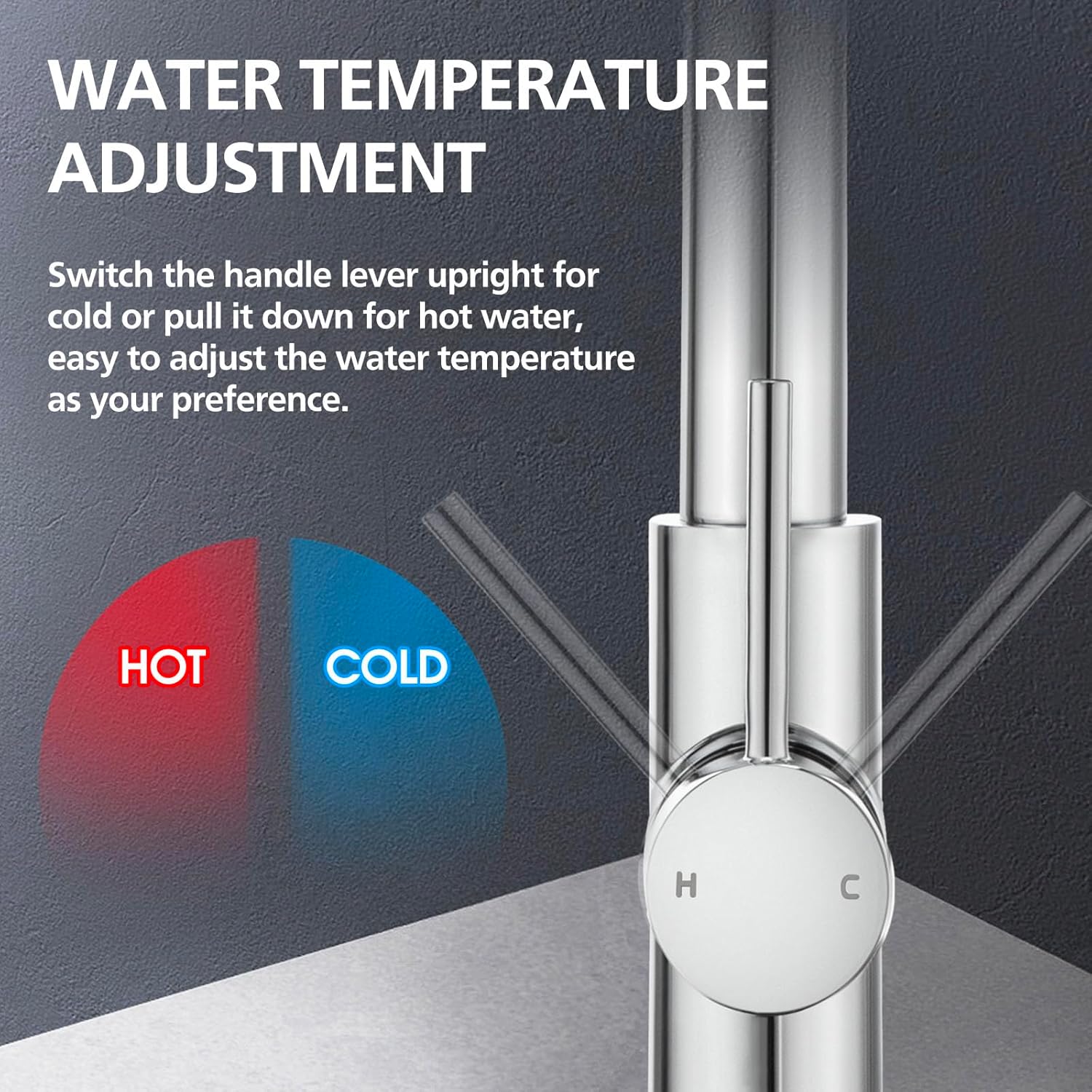ACA International WELS Kitchen Mixer Tap Pull Out 2-Mode Spray Basin Mixer Tap 360° Swivel H&C Control Laundry Sink Faucet Kitchen Taps (Polished Chrome)