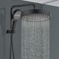ACA International 13" Rain Shower Head 2 in 1 Round Shower Head Set Wall Mounted Shower Set 4-Mode Handheld Spary Bathroom WELS Approved (Chrome)