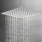 ACA International 12'' Rain High Pressure Shower Head Square Stainless Steel Large Rainfall Overhead 300mm Metal Ultra Thin WELS (Chrome)