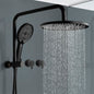 ACA International 10'' Rain Shower Head Set, Round 255mm Large Shower Head with 2 in 1 Shower Arm Rail and 3-Mode Handheld Spray, Bathroom Shower Set WELS Approved (Chrome)