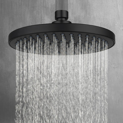 ACA International WELS Luxury Rain Shower Head High Pressure Adjustable 8 Inch Round Rainfall Shower Overhead ABS Plastic (Chrome)