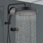 ACA International 13" Rain Shower Head 2 in 1 Round Shower Head Set Wall Mounted Shower Set 4-Mode Handheld Spary Bathroom WELS Approved (Chrome)